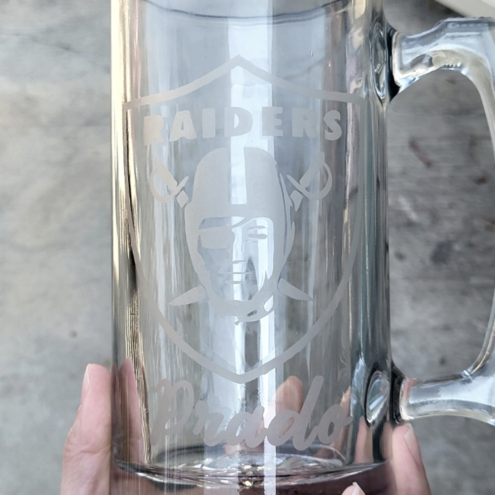Custom Glass Beer Mug with name